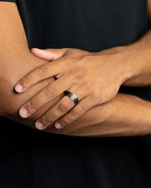 8 mm Titanring mit Gold- und Schwarz-Finish - Timor Gold Black